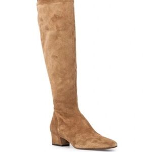 Aquatalia Sancia Luxe Suede Over The Knee Boot in Whiskey (Caramel)